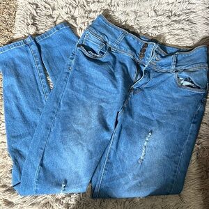 Light blue skinny jeans